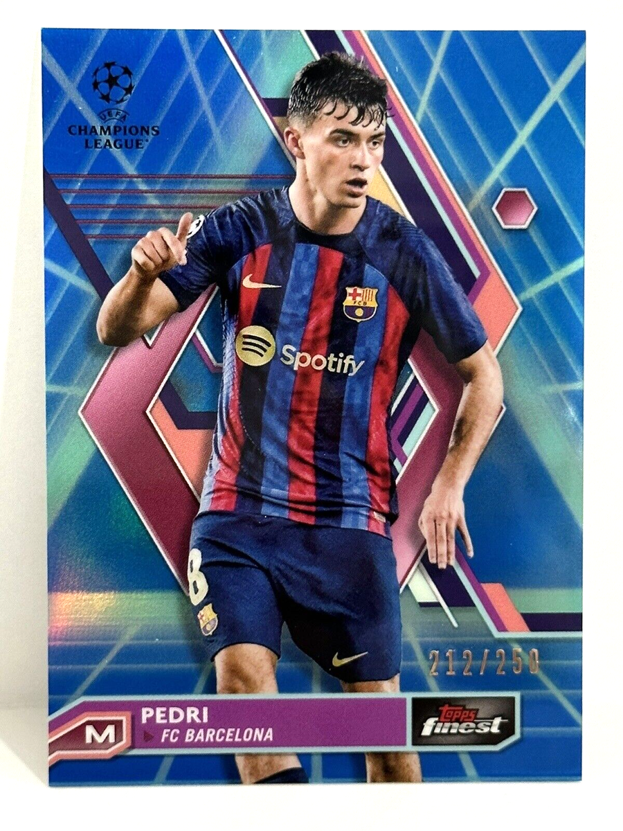 2022-23 Topps Finest UCL FC Barcelona Pedri Blue/Aqua Vaporwave