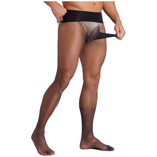 Mens Underwear Dance Wear Stockings Glossy Pantyhose Bulge Pouch Nightwear Sexy - Picture 9 of 114