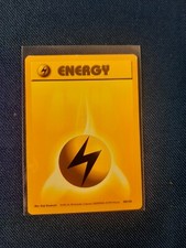 Lightning Energy 100/102 Base Set Unlimited Common Pokemon Card NM Condition