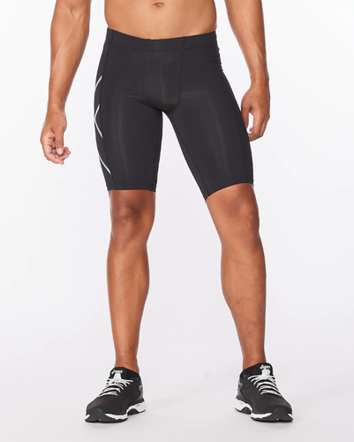 GREAT BARGAIN | 2XU Mens Compression Shorts - Black/Silver (MA3851) - Picture 3 of 9