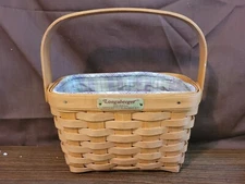Longaberger 1996 DRESDEN TOUR BASKET II With Fabric Liner & Protector