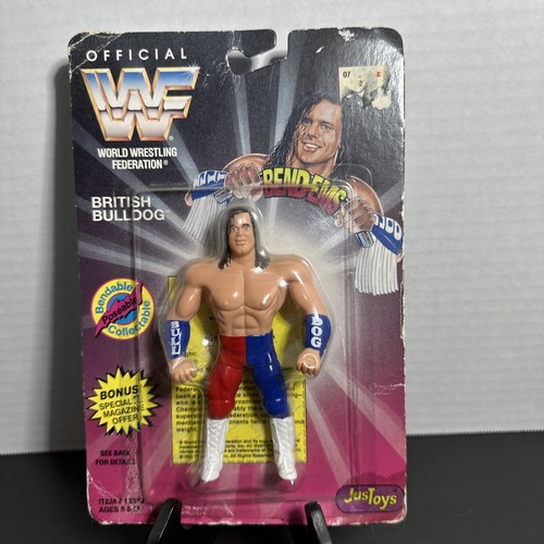 1995 WWE Just Toys British Bulldog Bend-ems Wrestl...
