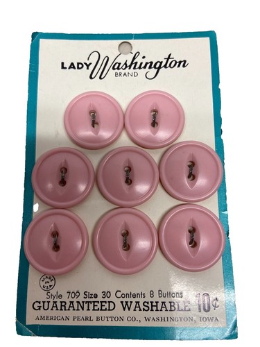 Vintage La Mode Button 6 PINK 5/8