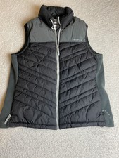 Women’s Caterpillar Cat Puffer Vest Grey Logo Size Xl Pockets Workwear