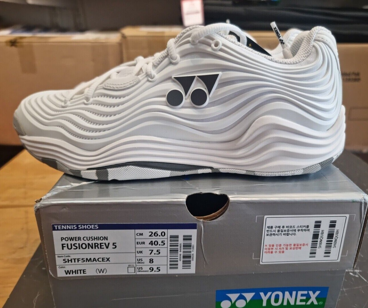 Спортивные теннисные туфли унисекс Yonex Power Cushion Fusionrev 5 US8260 SHTF5MACEX 33090₽