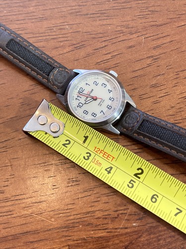 Reloj Timex Expedition Mujer T41181 Indiglo Marrón Cuero Funciona con Batería Nueva - Imagen 8 de 8