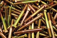 (25) Hex Head 1/2-13 x 4-1/4" Grade 8 Bolts Yellow Zinc Cap Screws