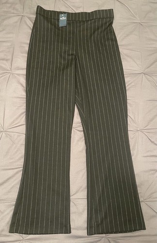 Neu mit Etikett Hollister Damenhose schwarz & weiß gestreift Pin Business Causal Größe 7
