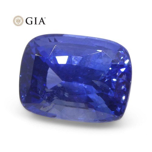 Cuscino 3,36 ct zaffiro blu certificato GIA Sri Lanka - Foto 20 di 24