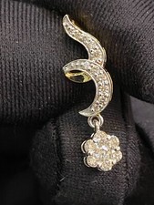 Pave 0,42 Cts Rotondo Brillante Taglio Naturale Diamanti Ciondolo In 585 14K Oro