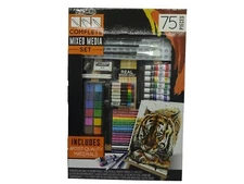 ArtSkills Complete Mixed Media Paint Set with Wood Easel 75 Pieces