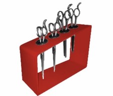 Professional Hair Scissor Case Salon Tool Barber Socket Holder Stand RED