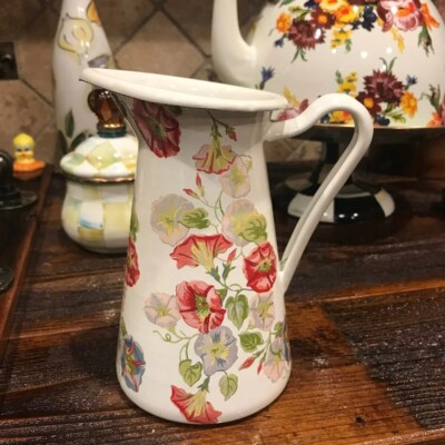 MacKENZIE CHILDS 3 CUP MORNING GLORY PRACTICAL PITCHER SMALL BNIB