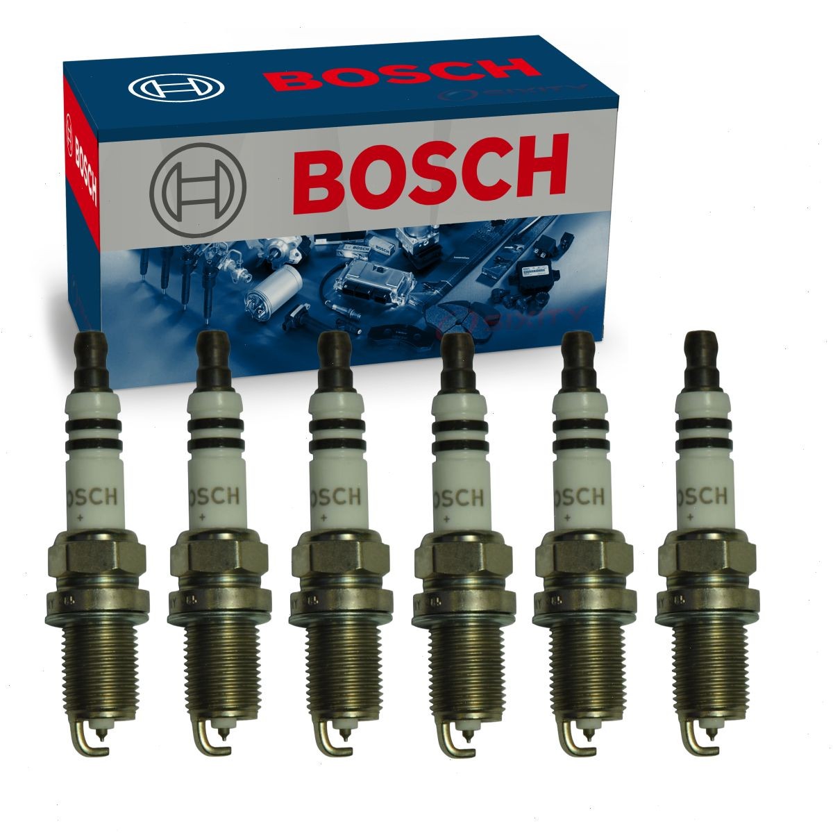 6 pc Bosch Double Platinum Spark Plugs for 2002-2004 Mercedes-Benz SLK32 AMG dp