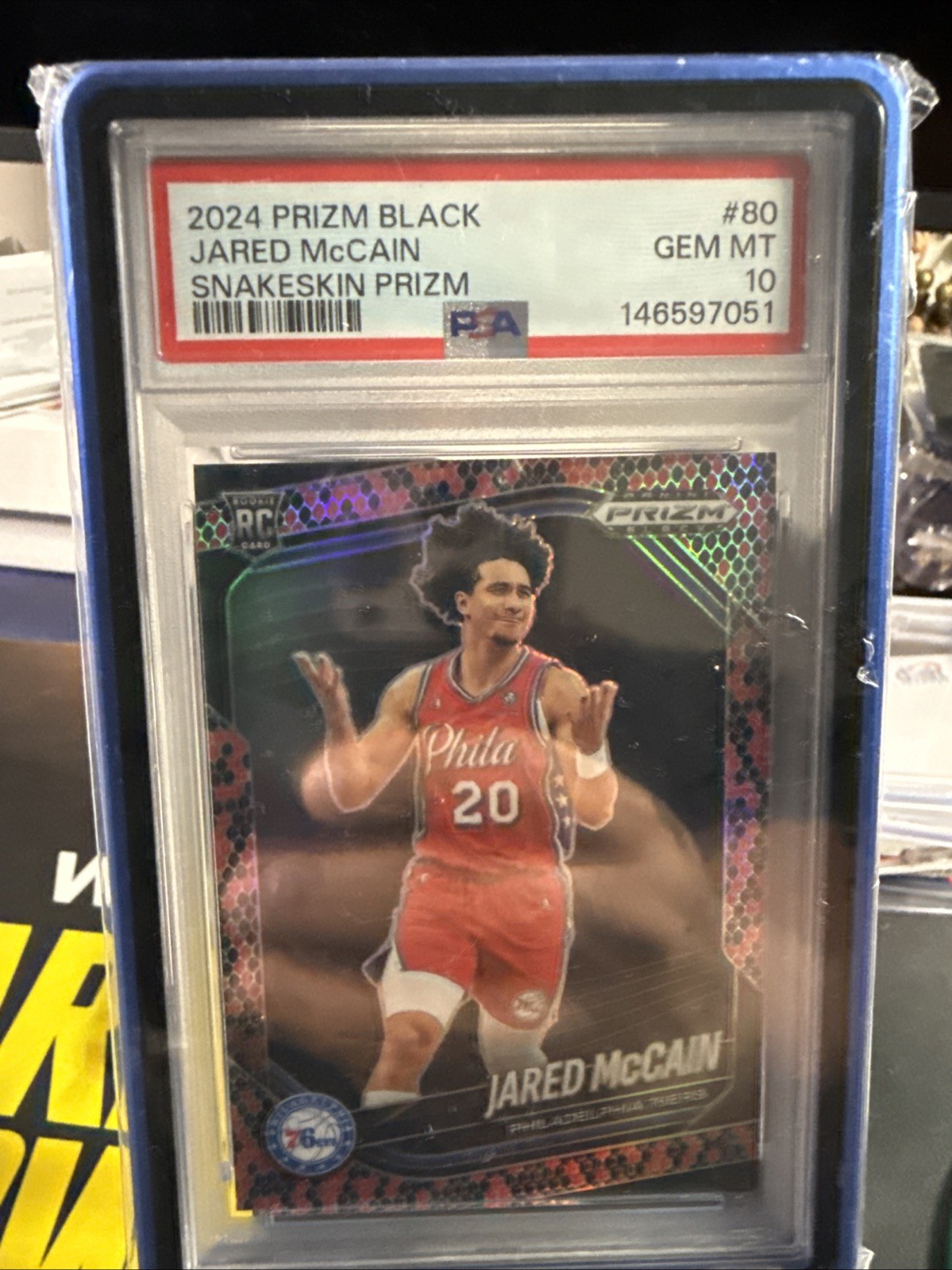 2024-25 Panini Prizm Black Jared McCain #80 Snake Skin Prizm (RC)
