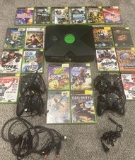 CLEAN Original Xbox Console With 20 Games/Accessories Lot 4 Controllers  Chords