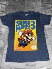 Super Mario Bros 3 Nintendo Video Game Mens T-Shirt Size Small Blue