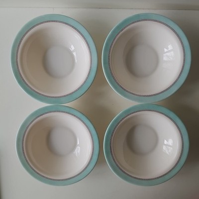 4 ARCOPAL Gastronomie 16 cm Müslischalen mit Rand Opalglas Arcoroc in AQUA