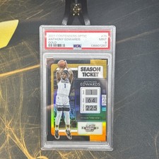 2021 Contenders Optic Anthony Edwards Season Ticket Gold 10/10 PSA 9