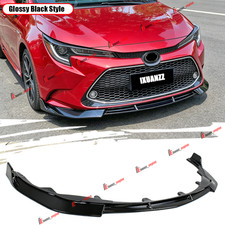 For 2020-2026 Toyota Corolla Sedan LE XLE Gloss Black Front Bumper Lip Splitter