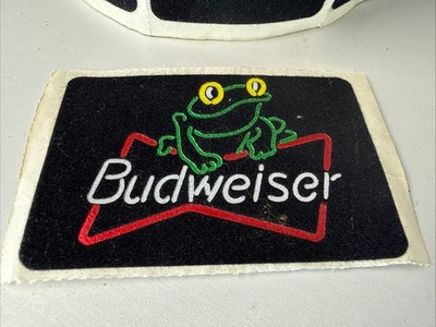 Vintage Budweiser Sticker VELVET / BUD - WIE - SER - FROG 3'' X 2''