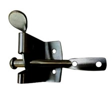 Medium Auto Gate Catch Black Finish Self Latching Gate Fastener for Wood & Metal