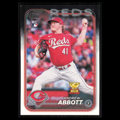 Andrew Abbott Rookie #214 2024 Topps Cincinnati Reds Baseball Card MLB NM