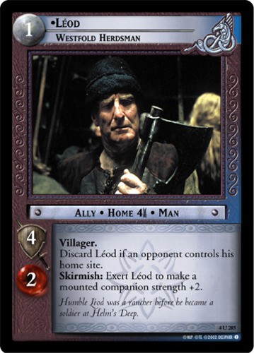 Leod, Westfold Herdsman - Foil Lightly Played LOTR: The Two Towers (Foil)