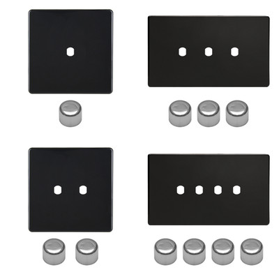 Varilight Screwless Premium Black Matrix Dimmerplatten & Dimmermodule LED VPRO