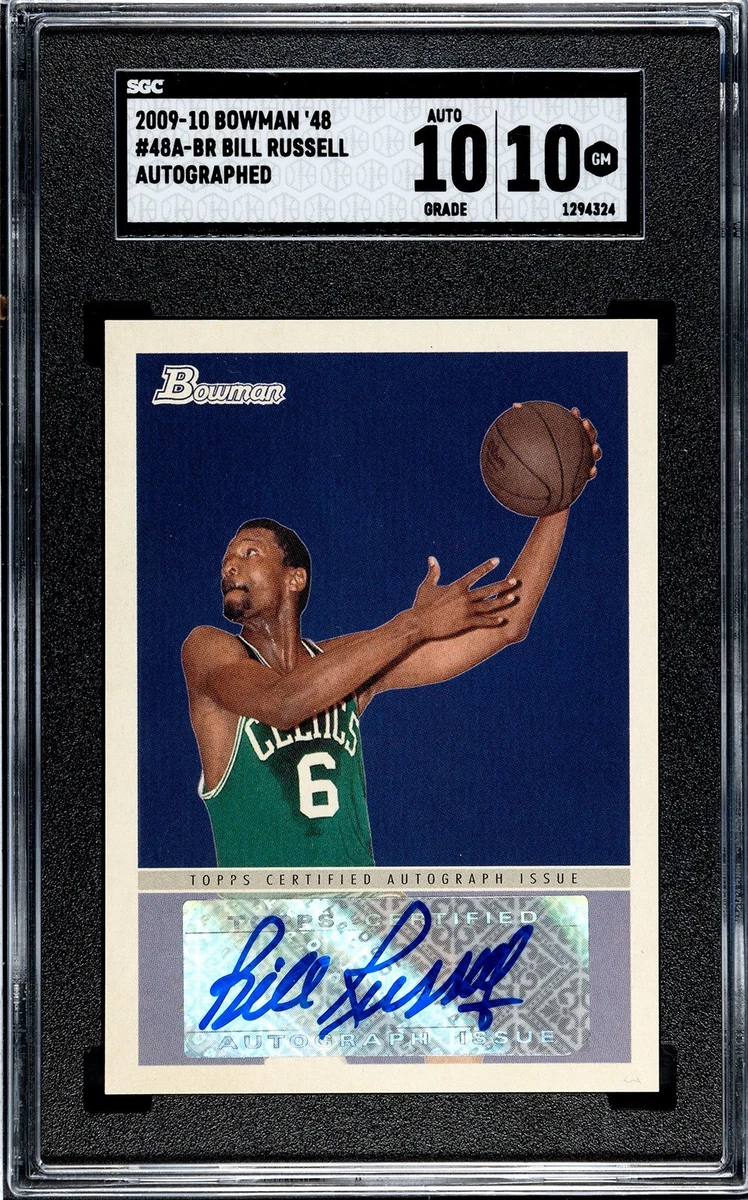 その他 topps bowman Bill Russell auto card Topps Bill Russell Basketball Autographed Sports Trading Cards