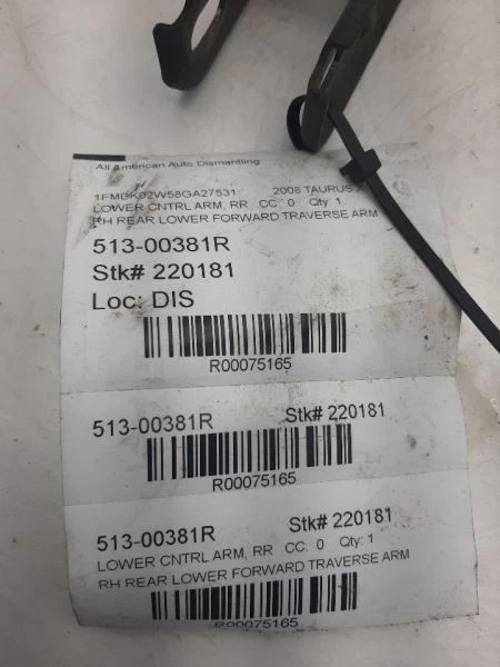 Brazo de control inferior derecho transversal trasero tracción delantera 05-07 ford quinientos 7f9z5a649tr Foto 4 de 4