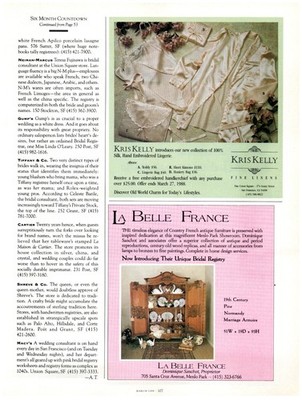 PRINT AD, 1988 Kris Kelly Fine Linens 80's Silk Hand Embroidered Lingerie SF