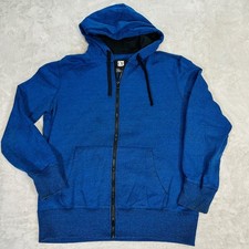 Vintage Ocean Pacific OP Blue Zip Up Jacket Mens Size Large Cotton Blend