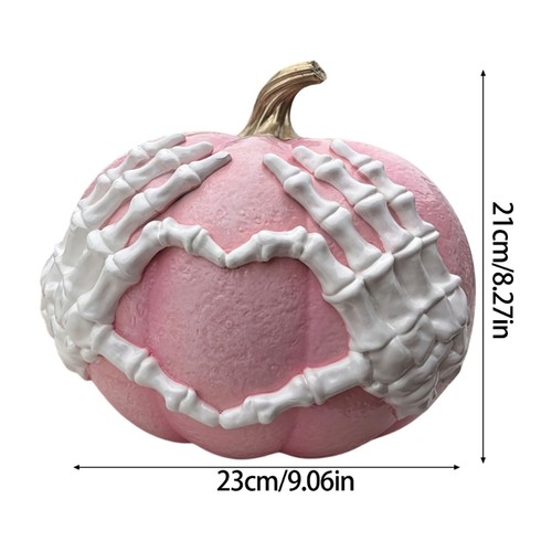 Colorful Festives Resins Pumpkin and Skeleton Hand Ornament for Holiday Parties - Picture 8 of 10