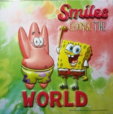 NEW EXTRA LARGE PUFFY STICKER 6.5 X 6.5 INCH SPONGE BOB SQUAREPANTS PATRICK