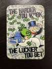 1 troy oz .999 Fine Silver Colorized Bar the harder you work the luckier you get