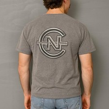 Vintage Nautica Competition Short Sleeve Grey Made in USA Tee Shirt Medium