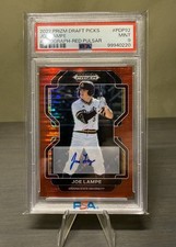 2022 Panini Prizm #PDP92 Joe Lampe Auto Red Pulsar Prizm #'d /9 SSP PSA 9