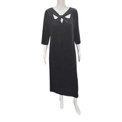 chinese dress ladies Attitudes by Renee Como Jersey Fringe Maxi Dress Golden Olive / 3XL