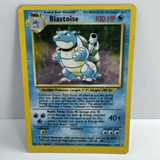 Pokemon TCG Blastoise 2/102 Base Set Unlimited Holo Rare English 1999