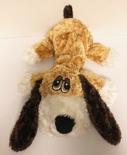Dandee Brown HOUND DOG 16" Plush Dark Ears Black Nose Stitched Eyes Floppy