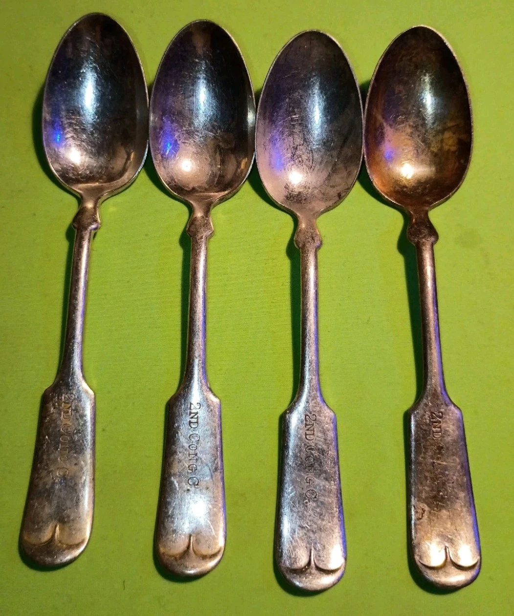 HOLMES SILVER CO A1 Silver, Silverplate Spoon Set of 4