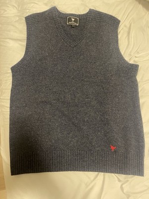 John Partridge Sweater Vest Men's Medium Blue Gray