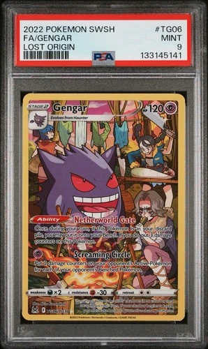 Gengar Trainer Gallery Holo Card TG06/TG30 Swsh11: Lost Origin PSA 9