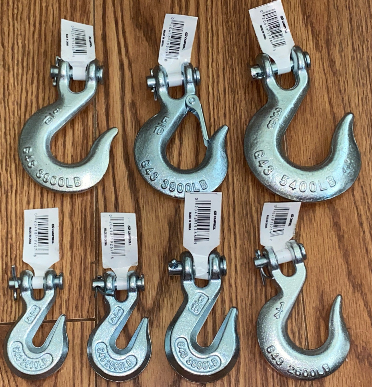 NEW Campbell Clevis Grab & Slip Hook Lot Of 7    FREE SHIPPING