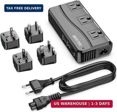 BESTEK Universal Travel Adapter 100-220V to 110V Voltage Converter 250W with 6A 