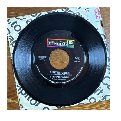 Steppenwolf Jupiter Child / Rock Me Dunhill 7'' Vinyl Single D-4182