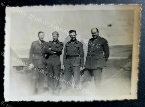 WW2 Iceland - British Officers inc West Riding Rgt Polar Bears - photo 9 by 6cm