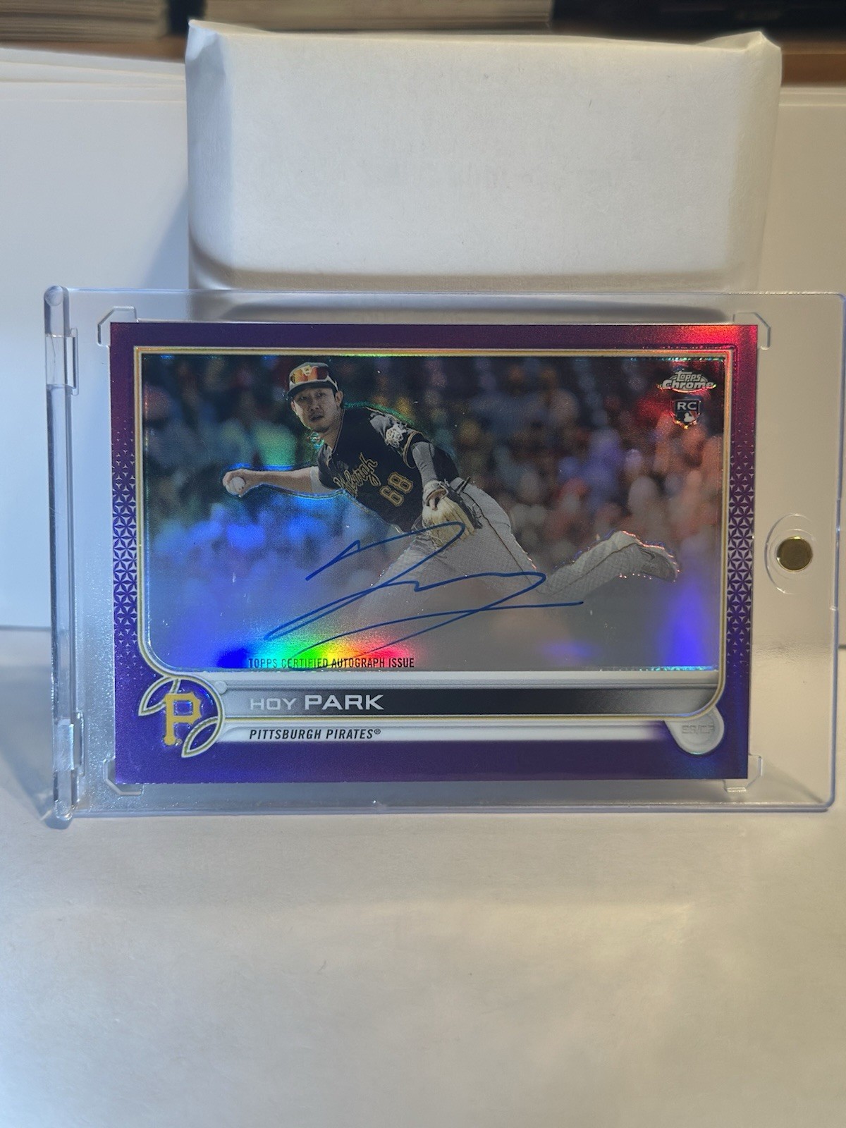 HOY PARK /250 Rookie Auto Purple Refractor🔥 2022 Topps Chrome RC 🔥Pirates