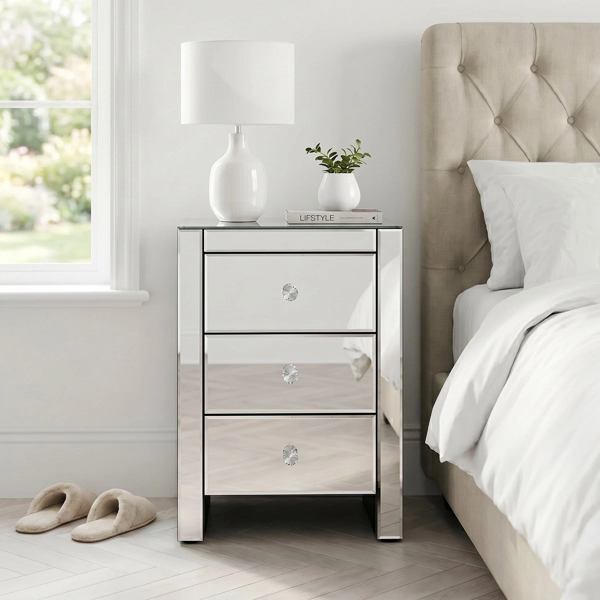 Mirror Bedside Tables & Cabinets for sale | eBay UK